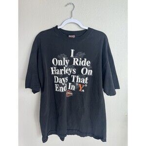 Vintage Harley Davidson Single Stitch Shirt TIBBYS Springfield Mass XXL